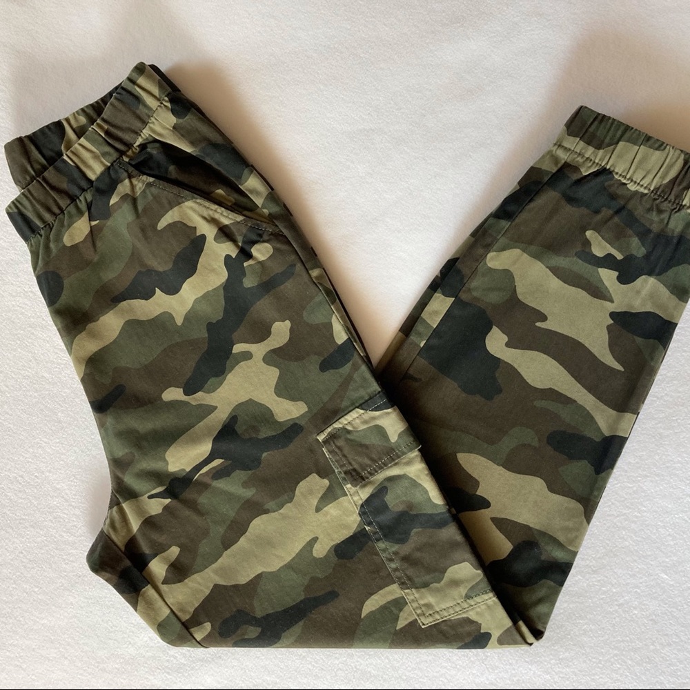 Camouflage Cotton Jogger Full lLength Womens Size 8, Military Camo Divided